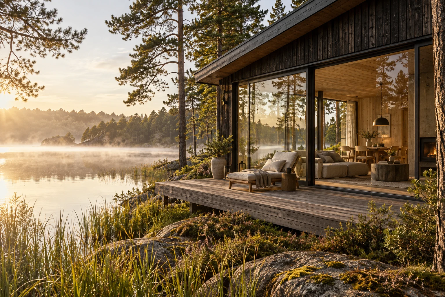 Genererad konceptbild: Vid sjön