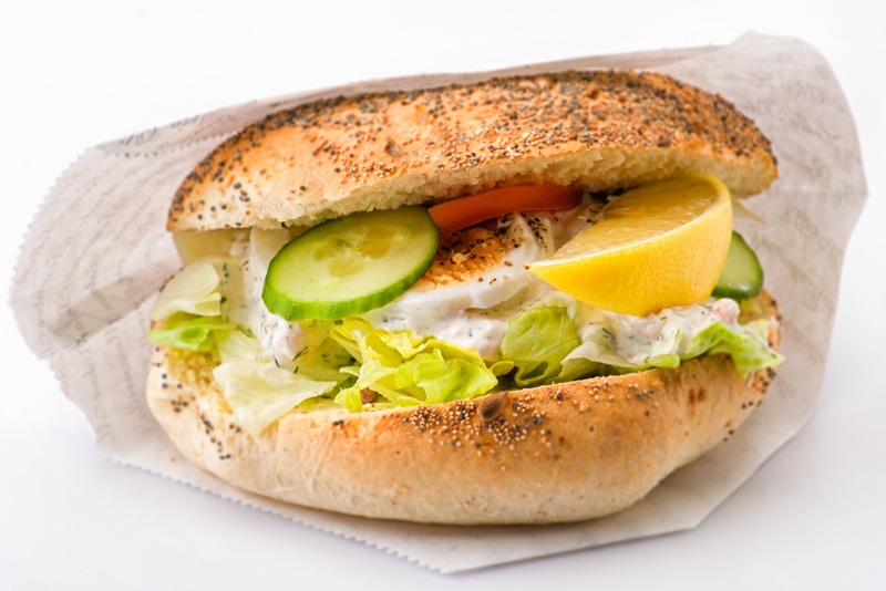 Räksallad med Ägg och grönsaker