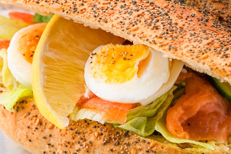 Lax och ägg, grönsaker
