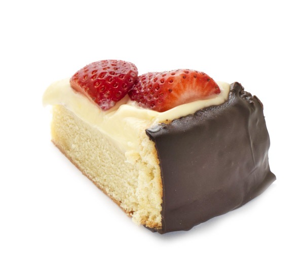 Muffinstårta jordgubb bit